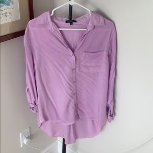 Purple button down shirt